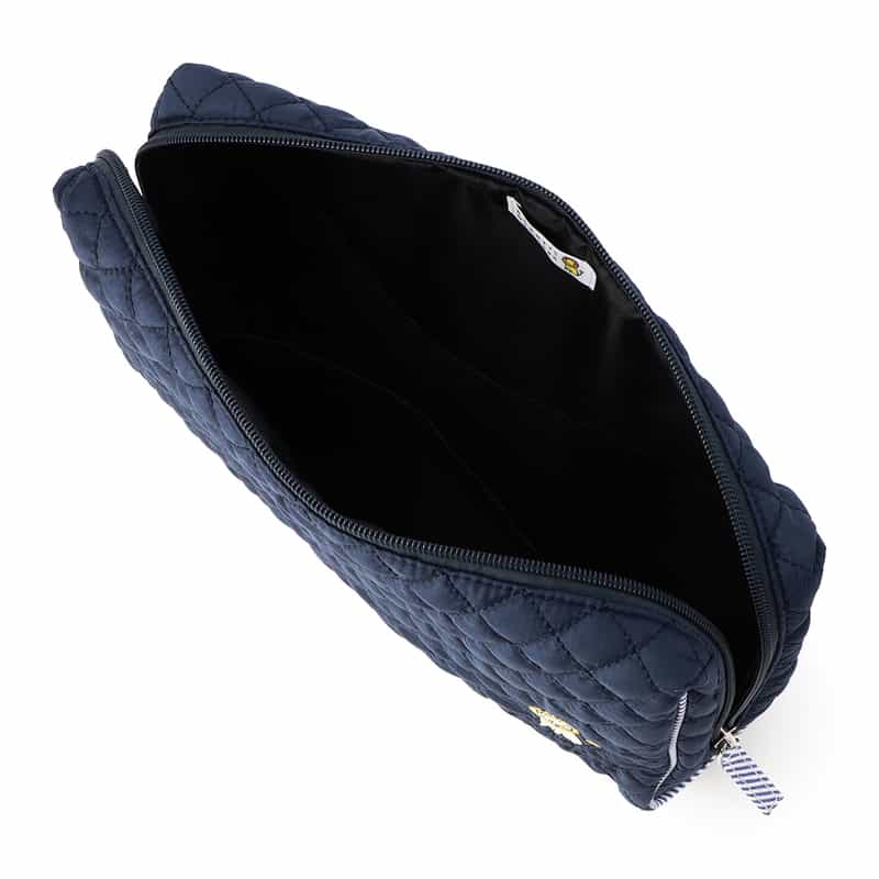 BARNEYS NEW YORK ライオンキルティングポーチ NAVY
