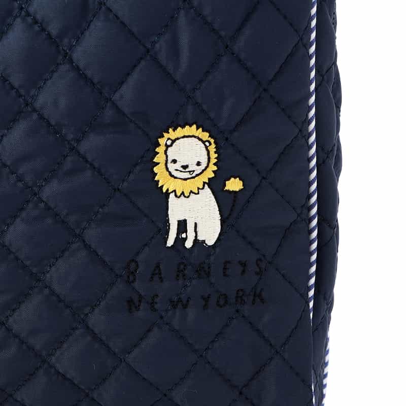 BARNEYS NEW YORK ライオンキルティングポーチ NAVY