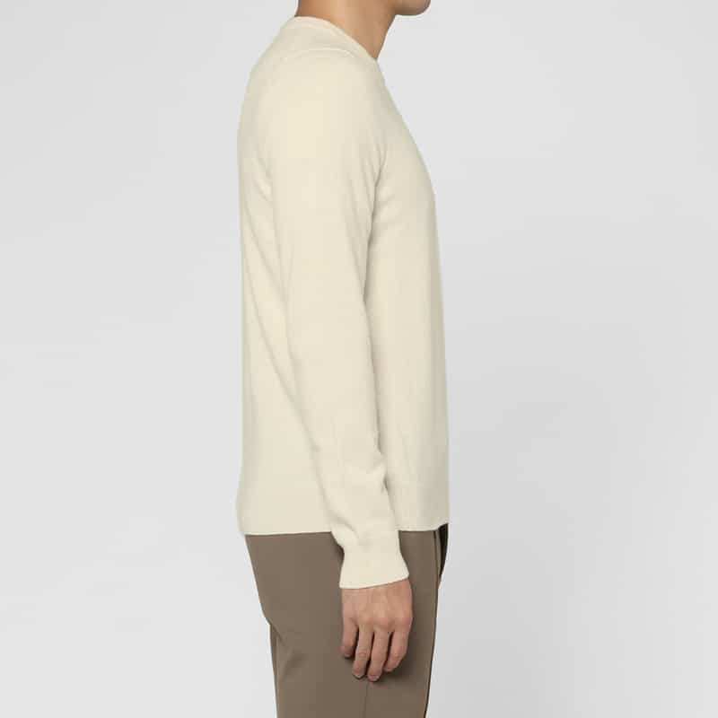 BARNEYS NEW YORK カシミヤ100％クルーネックニットプルオーバー WHITE