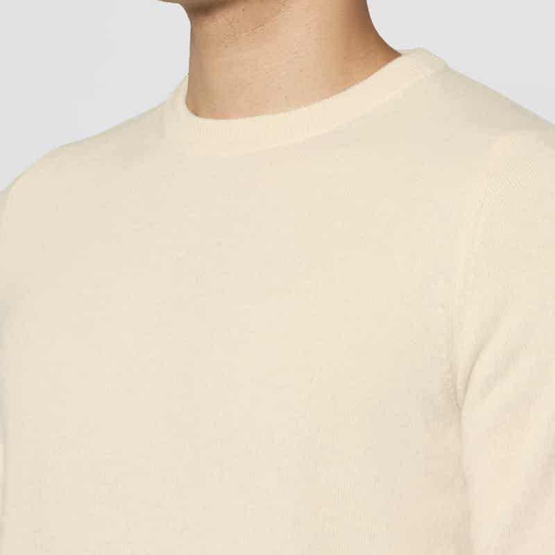 BARNEYS NEW YORK カシミヤ100％クルーネックニットプルオーバー WHITE