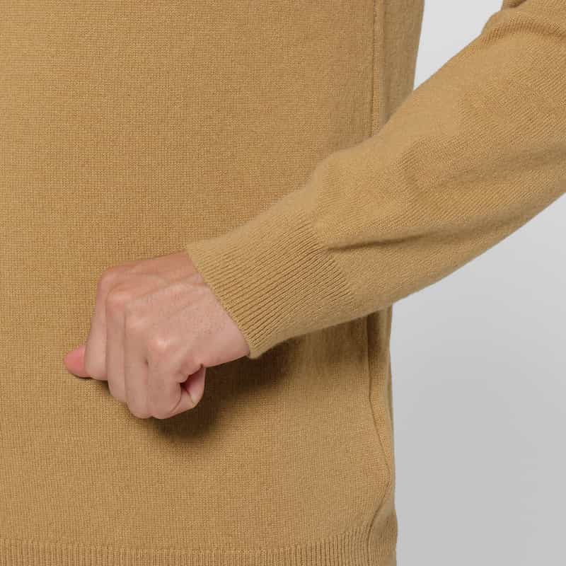 BARNEYS NEW YORK カシミヤ100％タートルネックニットプルオーバー CAMEL