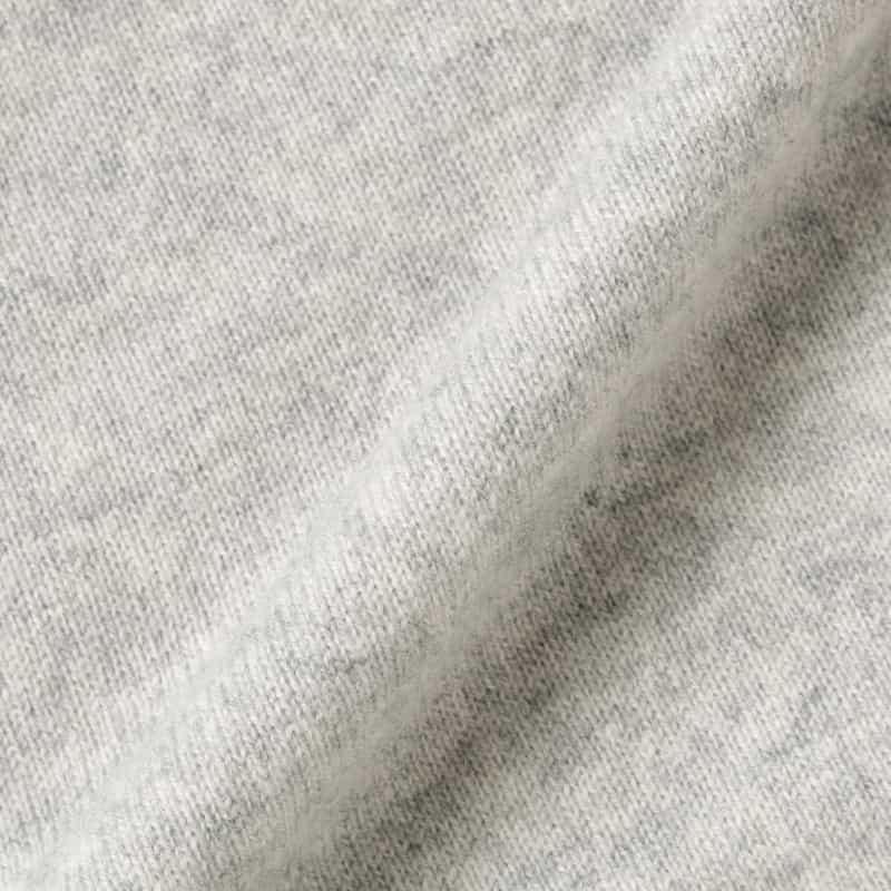 BARNEYS NEW YORK カシミヤ100％フーデッドニットプルオーバー LIGHT GRAY