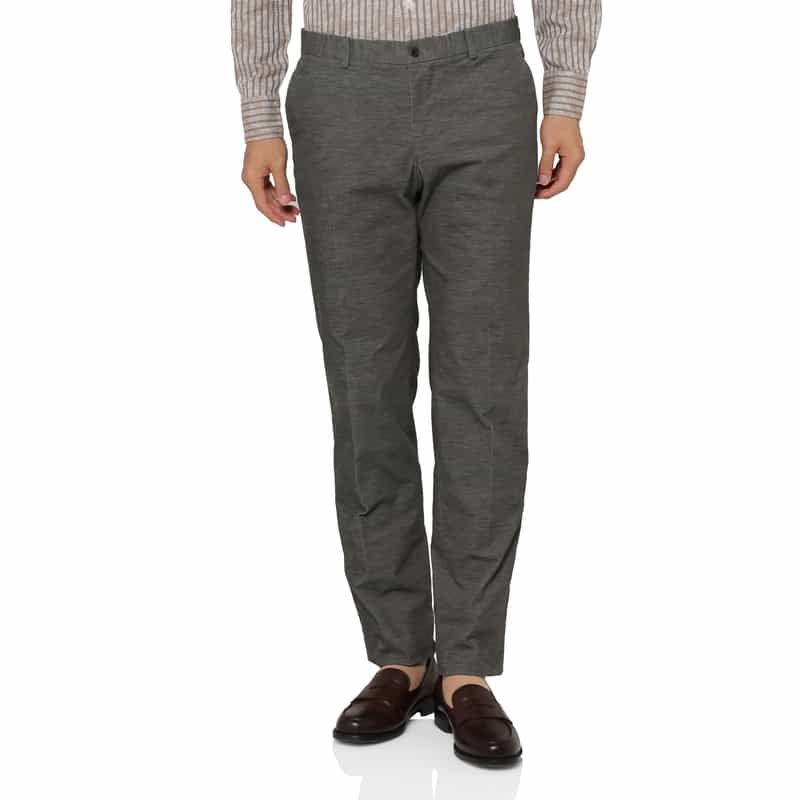 BARNEYS NEW YORK ストレッチ素材ストレートパンツ GRAY