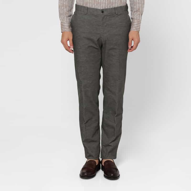 BARNEYS NEW YORK ストレッチ素材ストレートパンツ GRAY