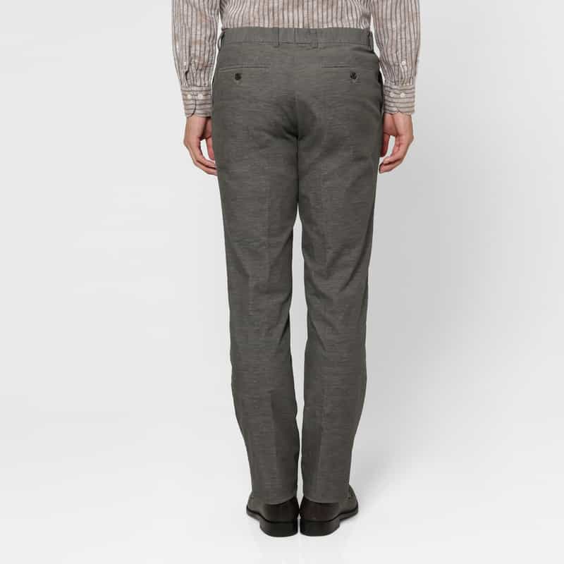 BARNEYS NEW YORK ストレッチ素材ストレートパンツ GRAY