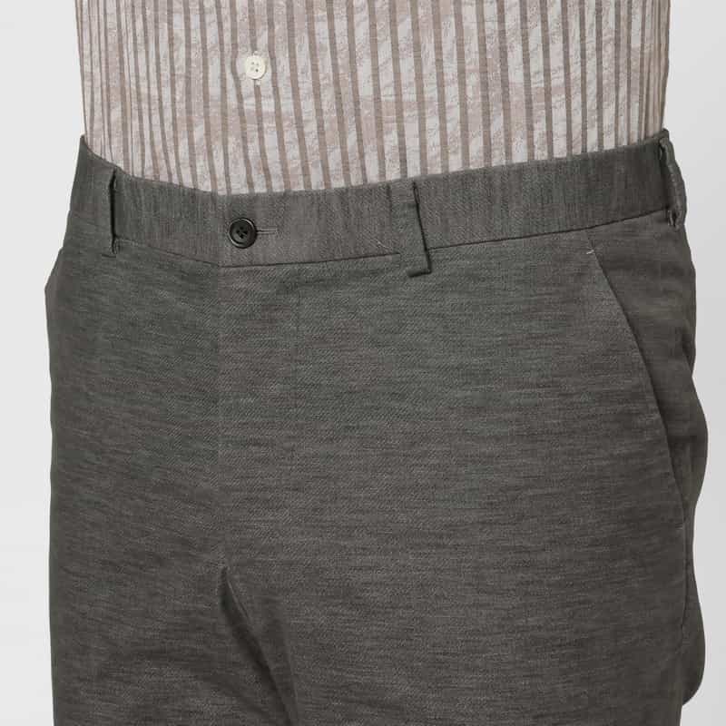 BARNEYS NEW YORK ストレッチ素材ストレートパンツ GRAY