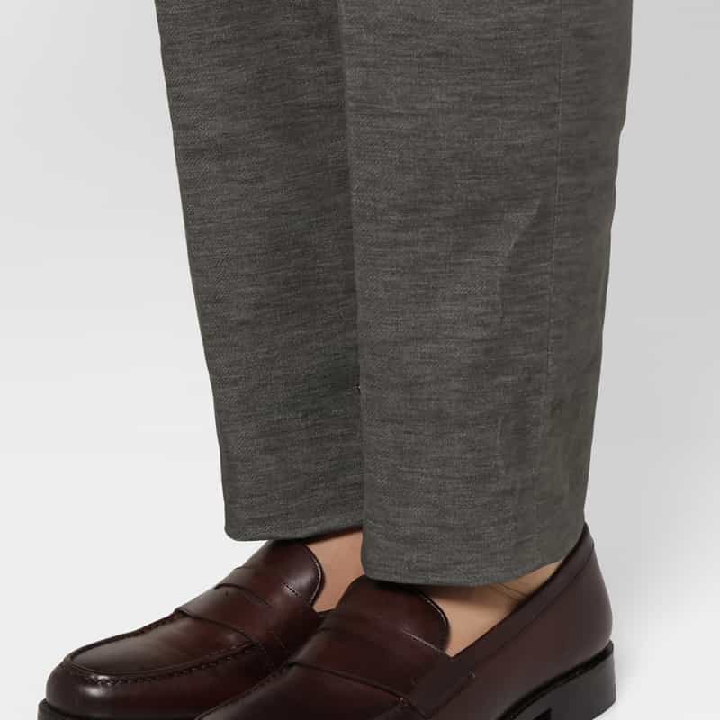 BARNEYS NEW YORK ストレッチ素材ストレートパンツ GRAY