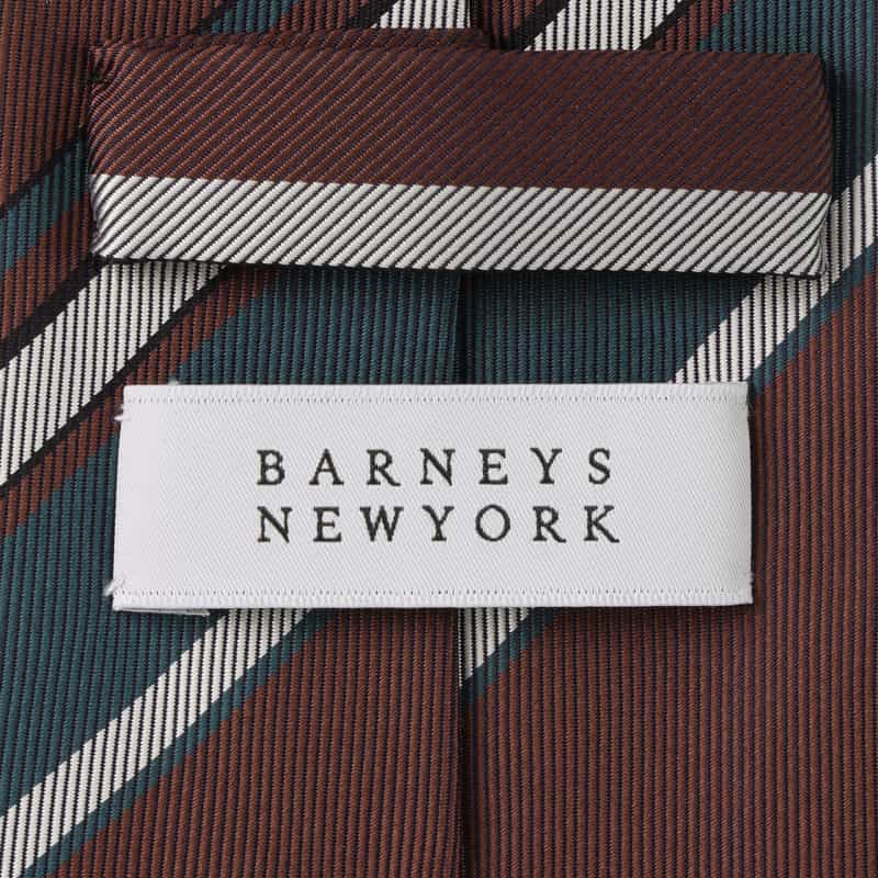 BARNEYS NEW YORK レジメンタル柄タイ ORANGE