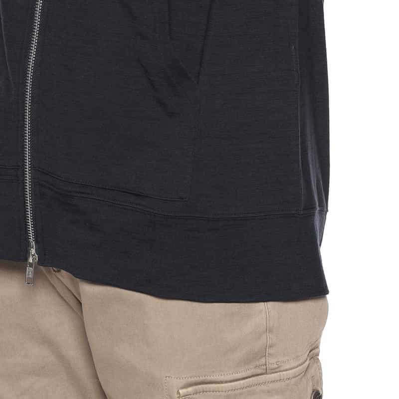 BARNEYS NEW YORK ウォッシャブルウールジャージーダブルジップパーカー NAVY