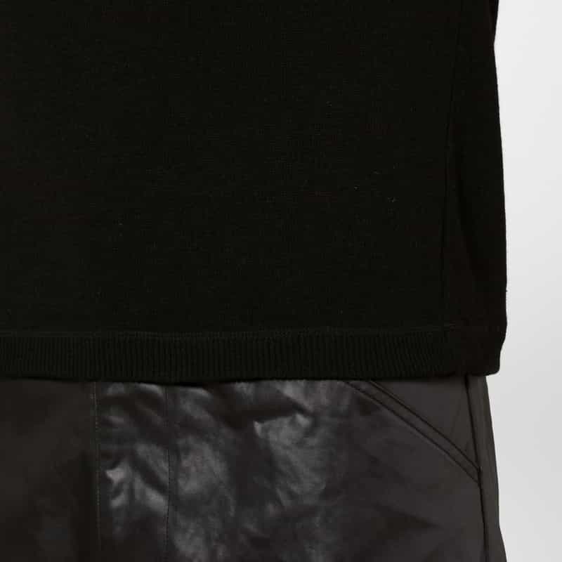 BARNEYS NEW YORK ラグランクルーネックニットプルオーバー BLACK