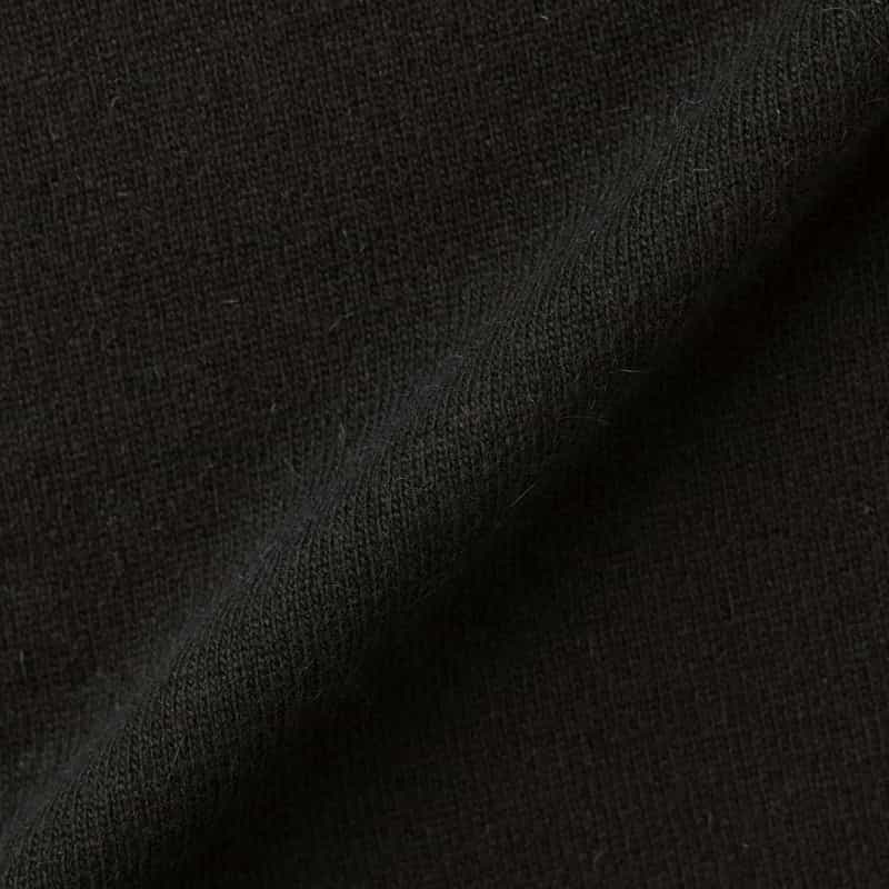 BARNEYS NEW YORK ラグランクルーネックニットプルオーバー BLACK