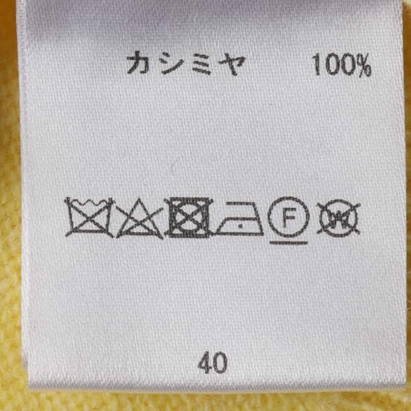 BARNEYS NEW YORK カシミヤ素材 タートルネックニットプルオーバー YELLOW