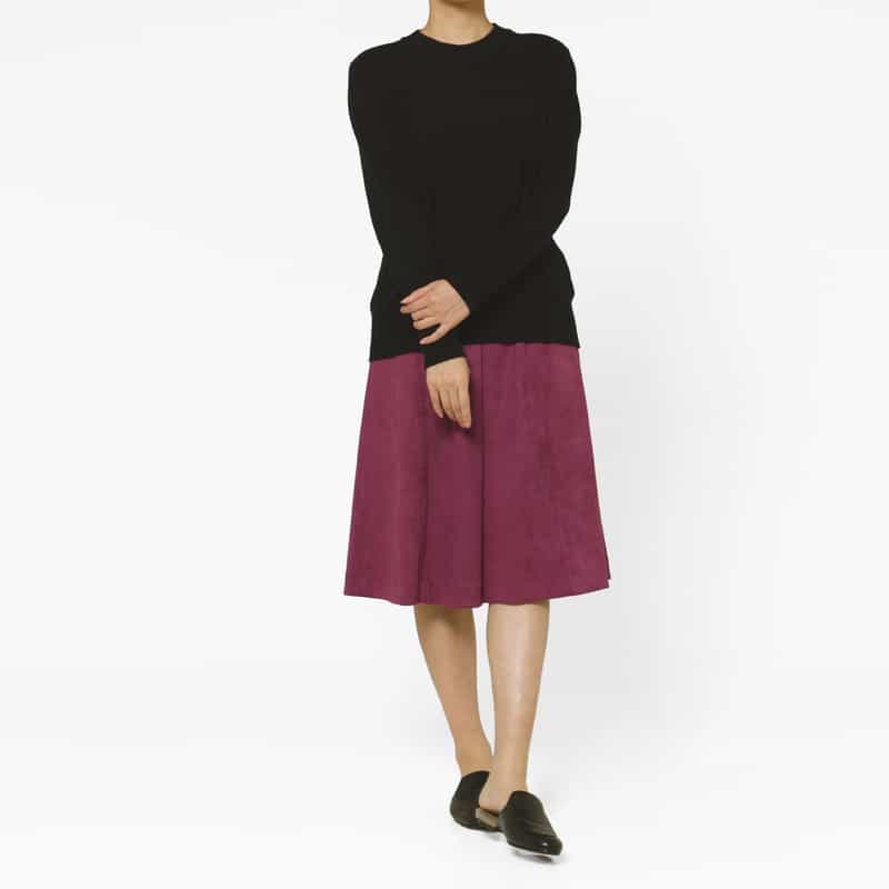 BARNEYS NEW YORK カシミヤ素材 クルーネックニットプルオーバー BLACK