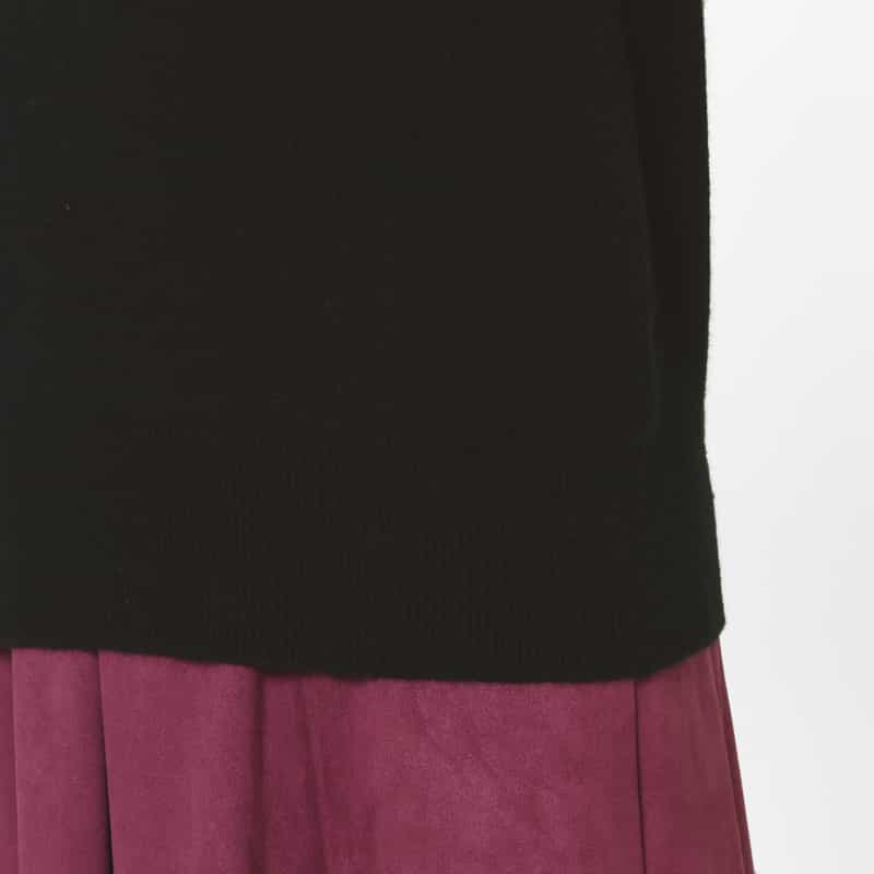 BARNEYS NEW YORK カシミヤ素材 クルーネックニットプルオーバー BLACK