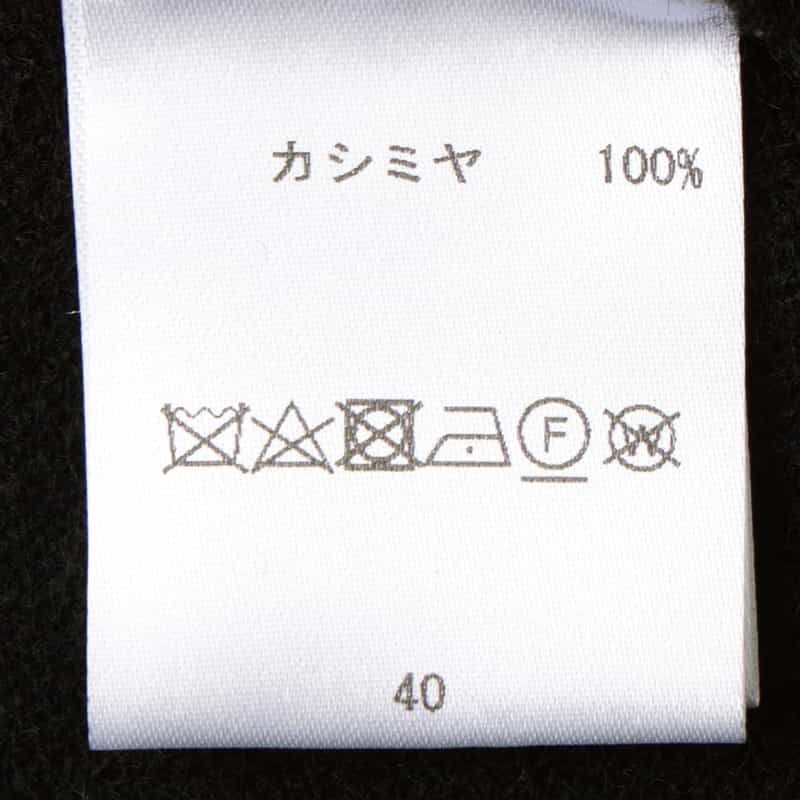 BARNEYS NEW YORK カシミヤ素材 クルーネックニットプルオーバー BLACK