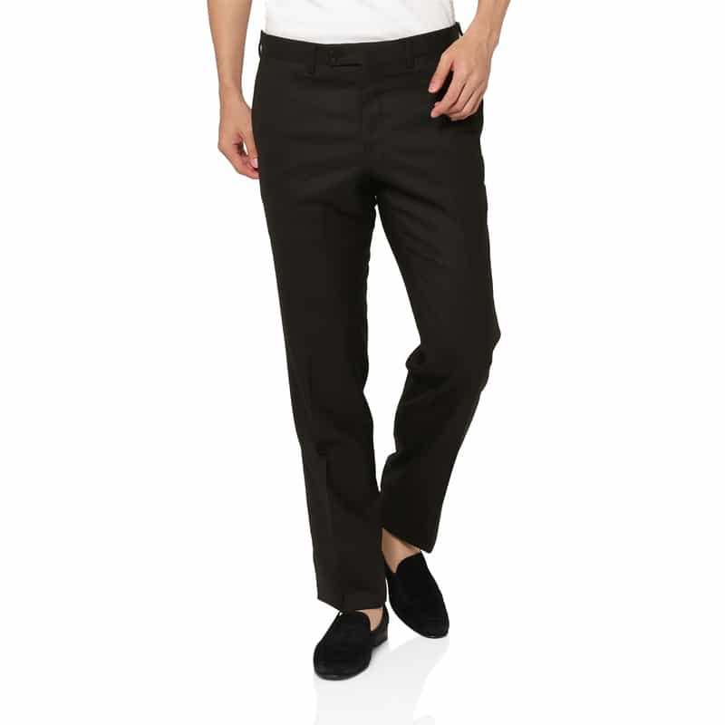 BARNEYS NEW YORK ウールフランネル素材ストレートパンツ DARK GRAY