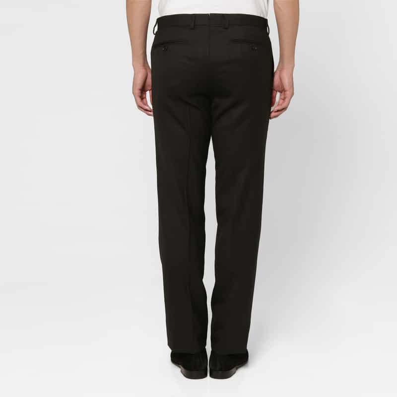 BARNEYS NEW YORK ウールフランネル素材ストレートパンツ DARK GRAY