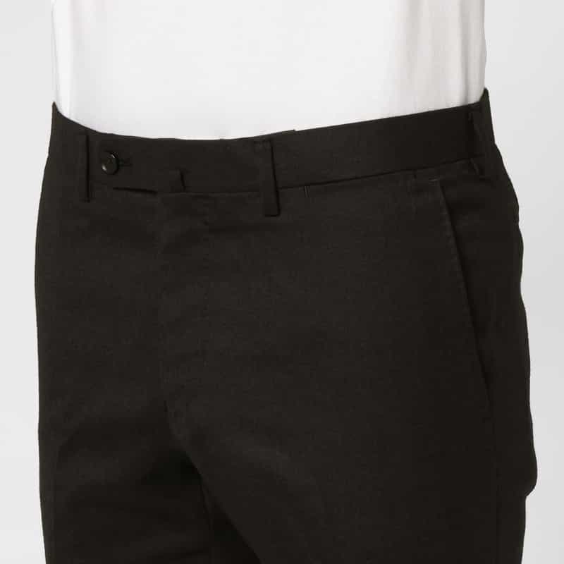 BARNEYS NEW YORK ウールフランネル素材ストレートパンツ DARK GRAY