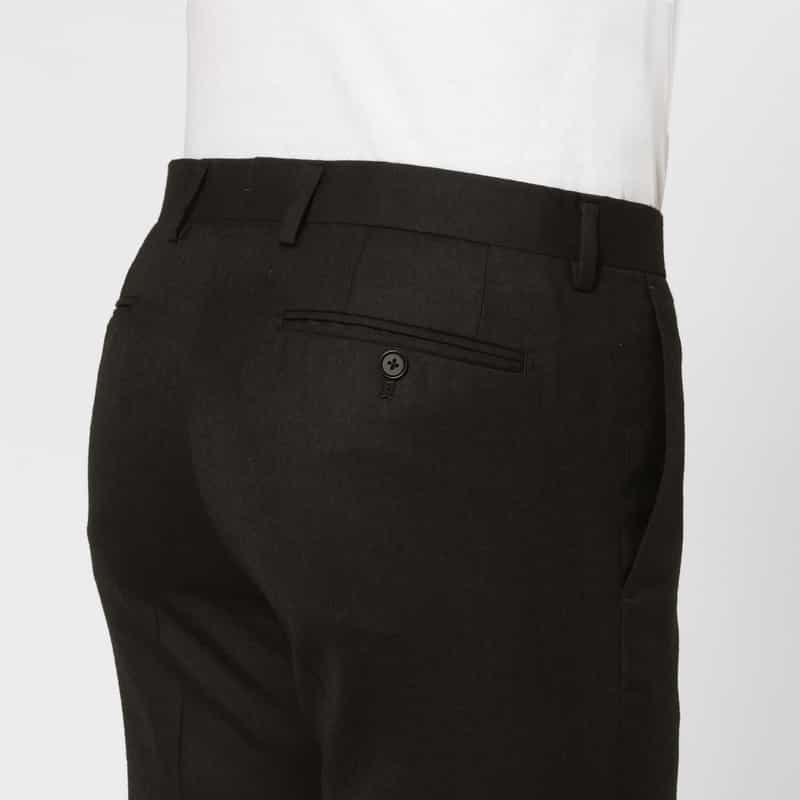 BARNEYS NEW YORK ウールフランネル素材ストレートパンツ DARK GRAY