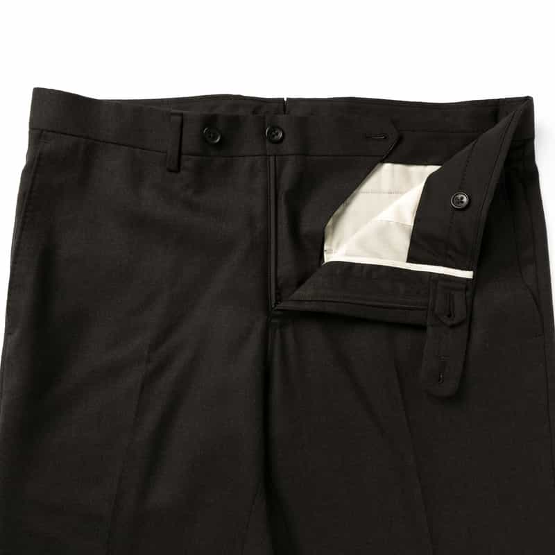 BARNEYS NEW YORK ウールフランネル素材ストレートパンツ DARK GRAY