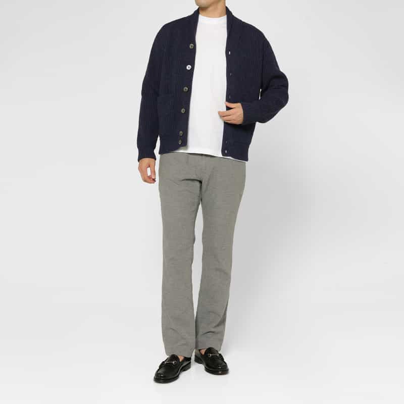 BARNEYS NEW YORK モールスキン生地ストレッチパンツ GRAY
