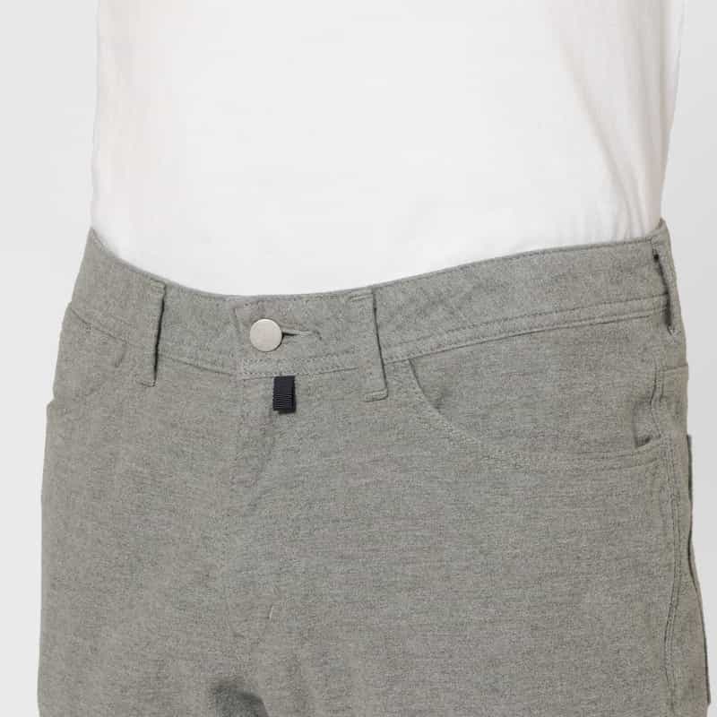 BARNEYS NEW YORK モールスキン生地ストレッチパンツ GRAY