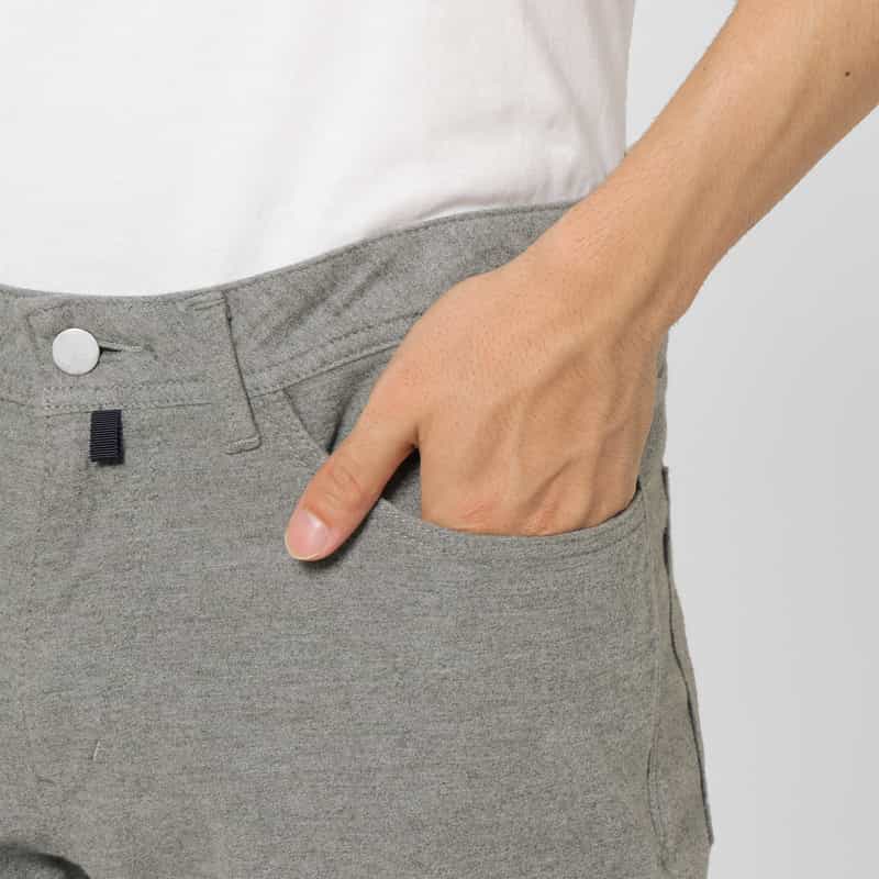 BARNEYS NEW YORK モールスキン生地ストレッチパンツ GRAY