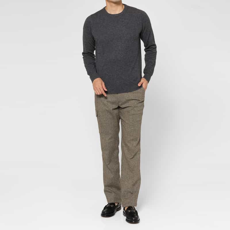 BARNEYS NEW YORK ストレッチ素材カーゴパンツ BROWN