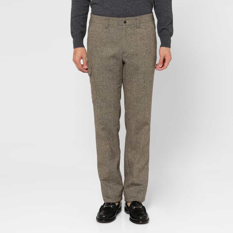 BARNEYS NEW YORK ストレッチ素材カーゴパンツ BROWN