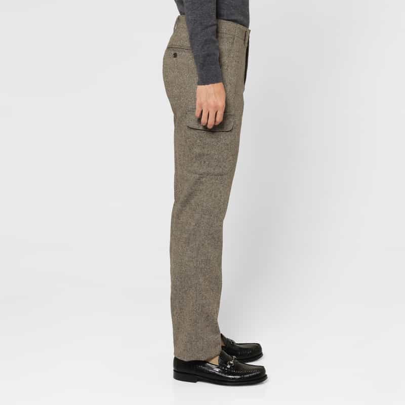 BARNEYS NEW YORK ストレッチ素材カーゴパンツ BROWN