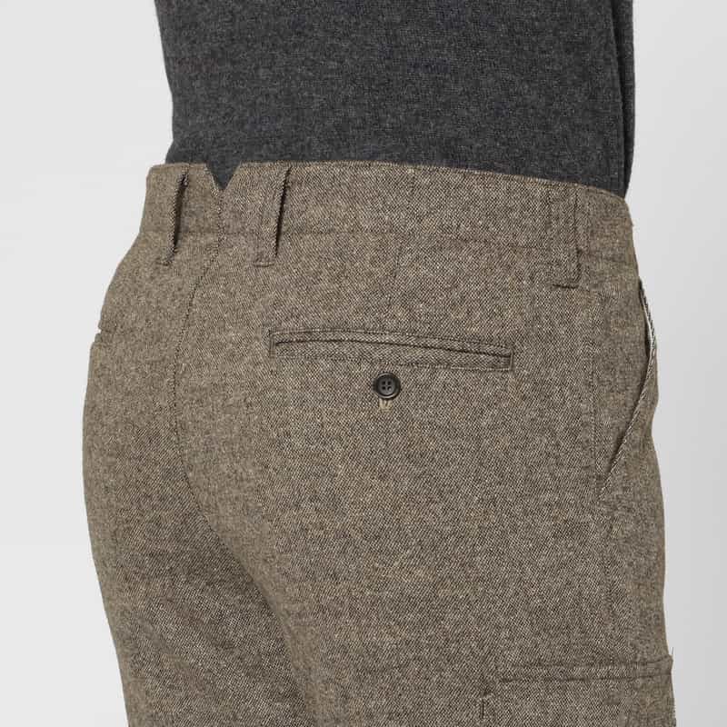 BARNEYS NEW YORK ストレッチ素材カーゴパンツ BROWN