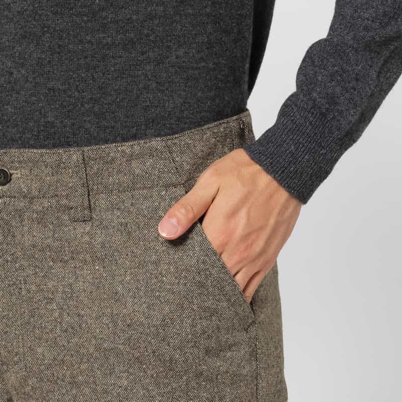 BARNEYS NEW YORK ストレッチ素材カーゴパンツ BROWN