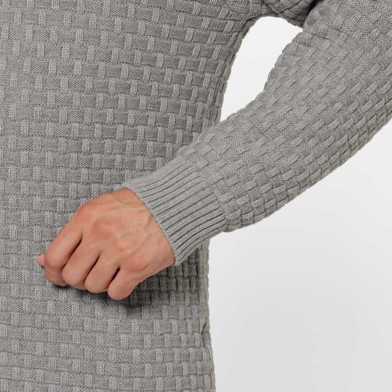 BARNEYS NEW YORK スタンドカラーニットカーディガン GRAY