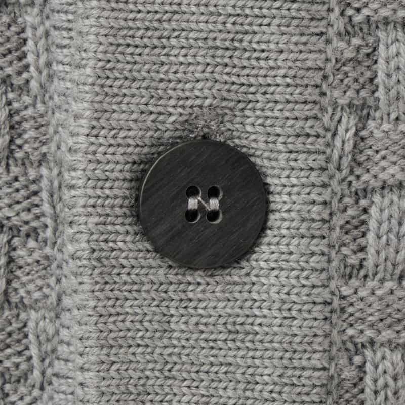 BARNEYS NEW YORK スタンドカラーニットカーディガン GRAY