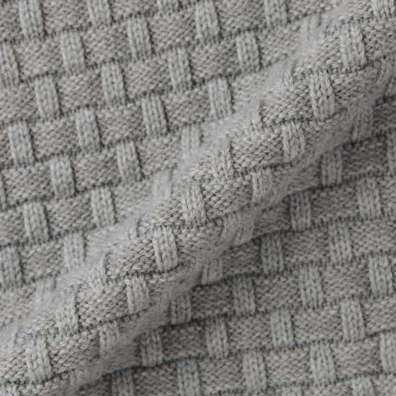 BARNEYS NEW YORK スタンドカラーニットカーディガン GRAY