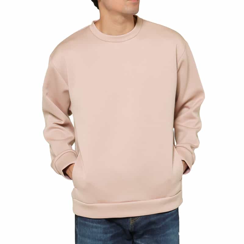 BARNEYS NEW YORK ダンボールニット素材クルーネックニットプルオーバー PINK