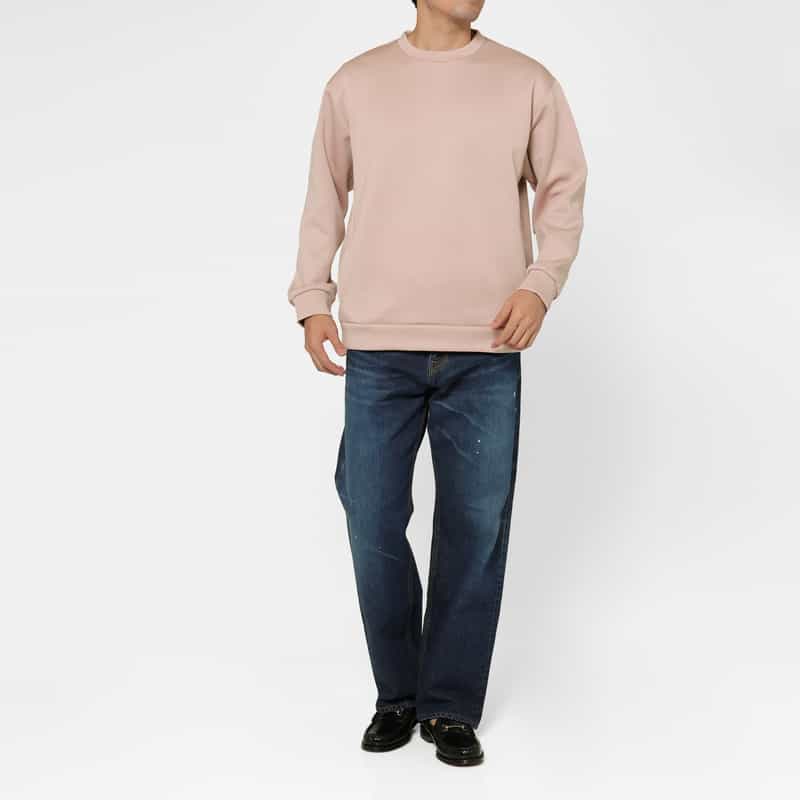 BARNEYS NEW YORK ダンボールニット素材クルーネックニットプルオーバー PINK
