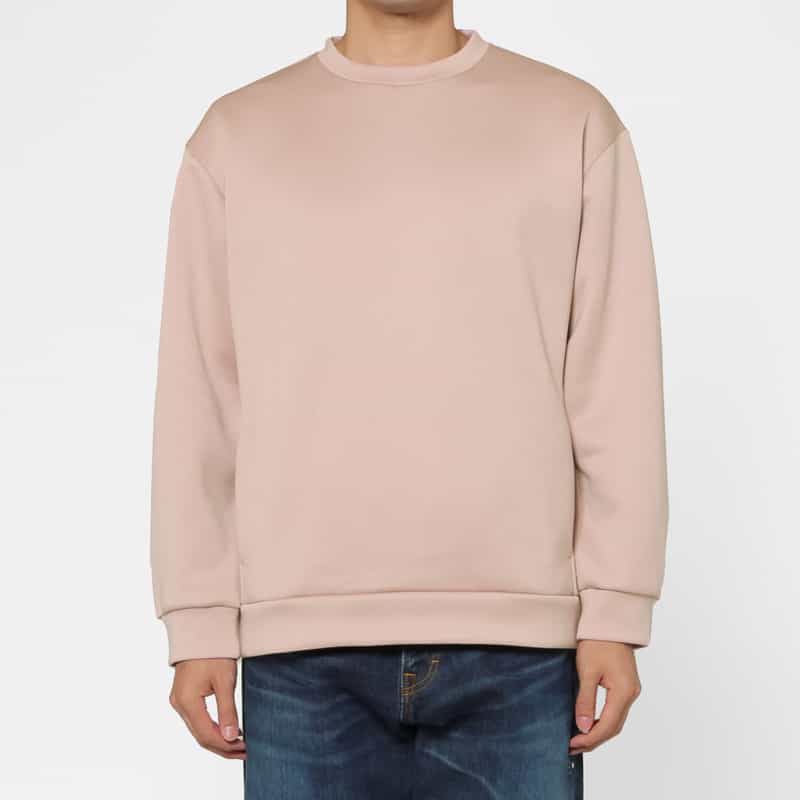BARNEYS NEW YORK ダンボールニット素材クルーネックニットプルオーバー PINK