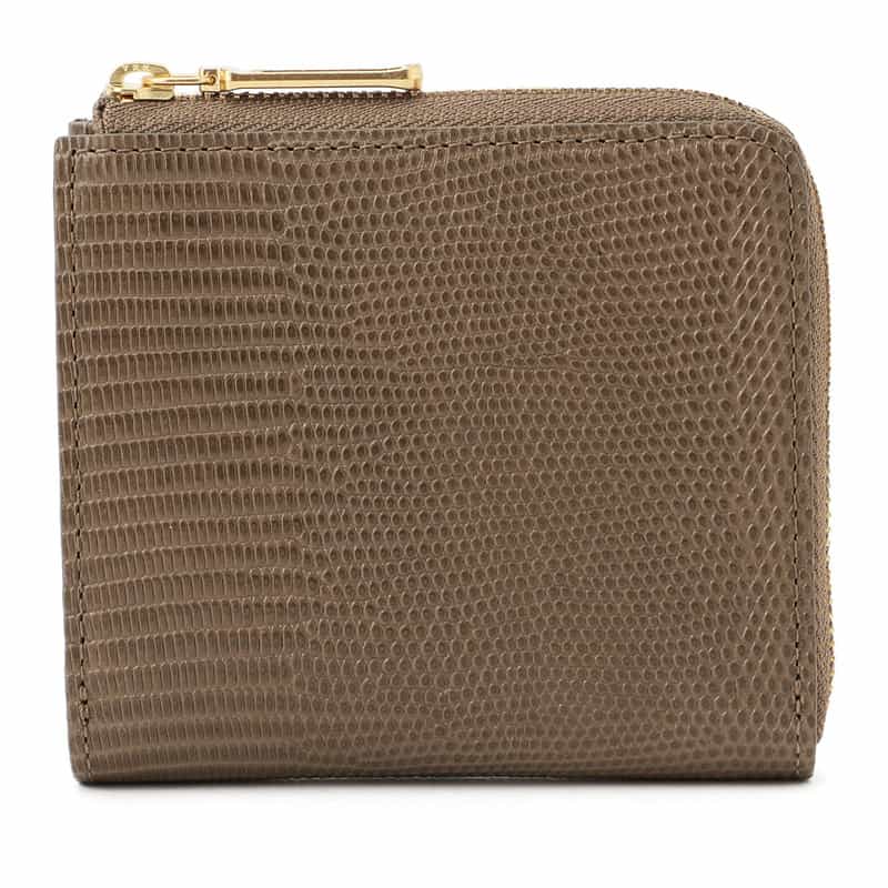 BARNEYS NEW YORK L字ジップハーフウォレット GRAY BEIGE