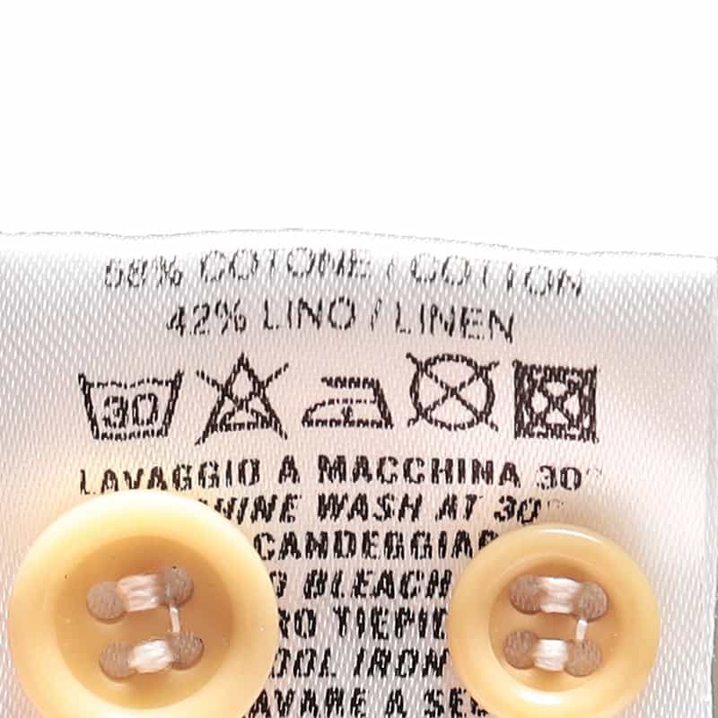 OSVALDO TRUCCHI コットン×リネン ストライプ柄シャツ BLUE