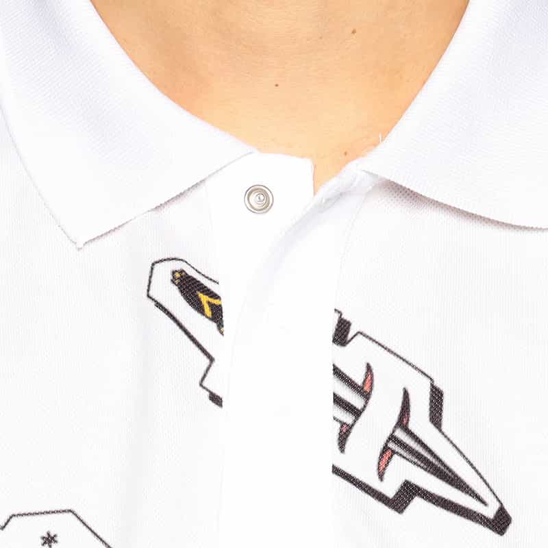 HYDROGEN プリントポロシャツ WHITE