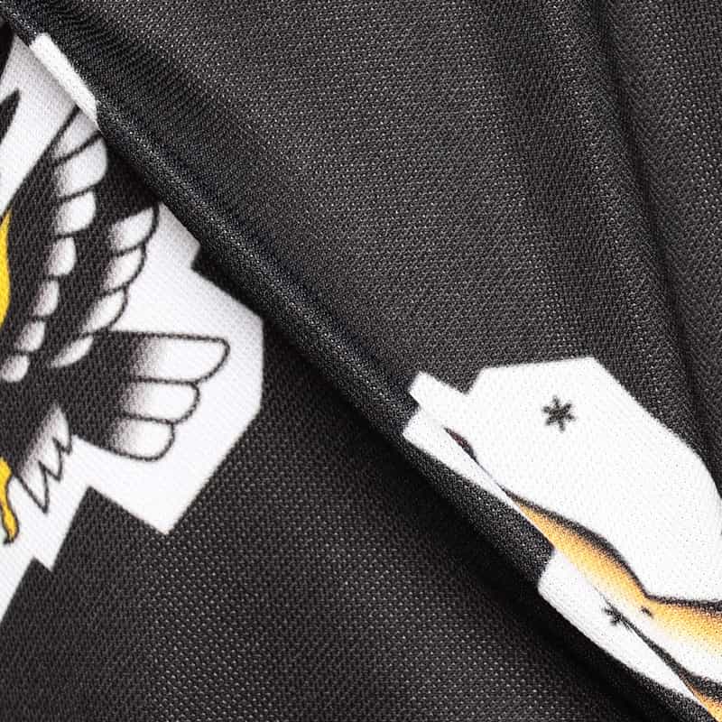 HYDROGEN プリントポロシャツ BLACK