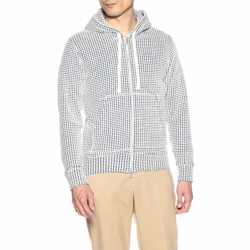 SEA GREEN オニワッフルジップアップパーカー BLUE