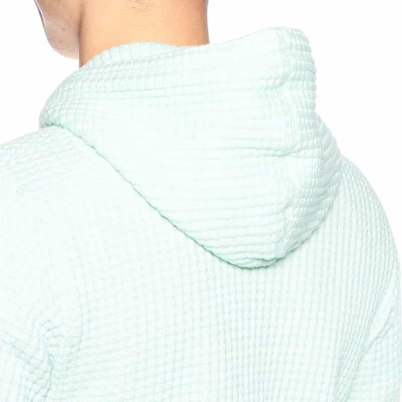 SEA GREEN オニワッフルジップアップパーカー LIGHT BLUE