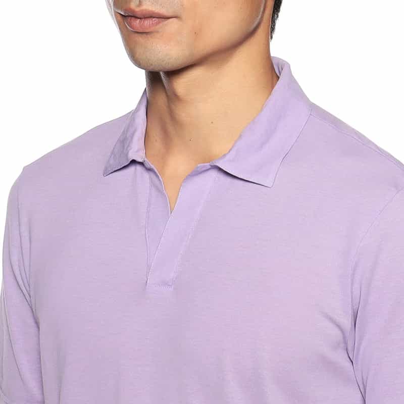 GRANSASSO バーニーズ　ニューヨーク限定カノコスキッパーシャツ LIGHT PURPLE