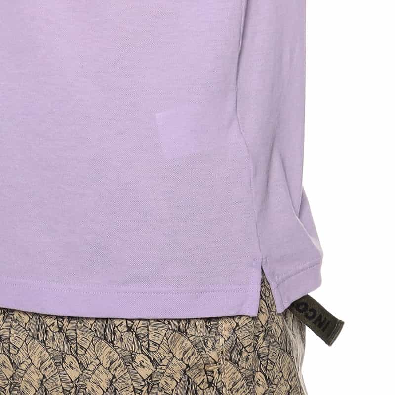 GRANSASSO バーニーズ　ニューヨーク限定カノコスキッパーシャツ LIGHT PURPLE