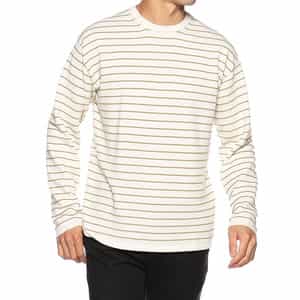 ボーダーコットンニットプルオーバー