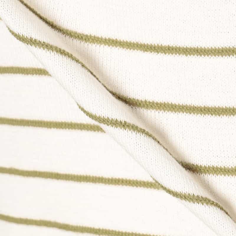 CRUCIANI ボーダーコットンニットプルオーバー WHITE