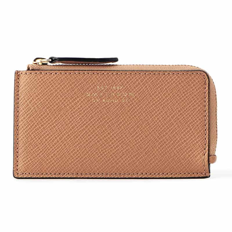 SMYTHSON コインケース付きカードケース “PANAMA“ LIGHT BROWN