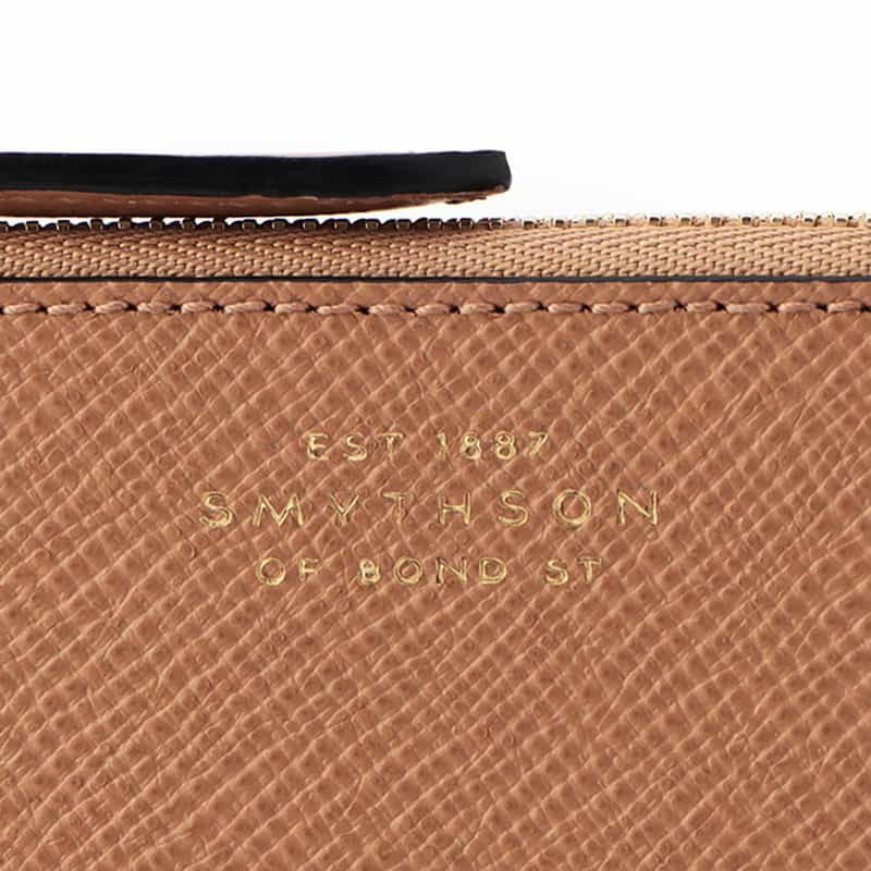 SMYTHSON コインケース付きカードケース “PANAMA“ LIGHT BROWN